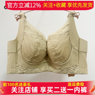 爱戴内衣女国色添香6t02软钢圈大胸显小超薄透气收副乳调整型文胸