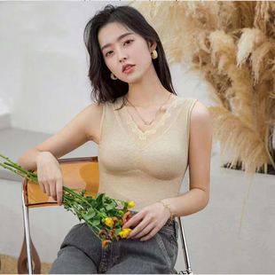 保暖背心加绒会呼吸的保温杯养护型舒适透气聚拢内衣简约文胸