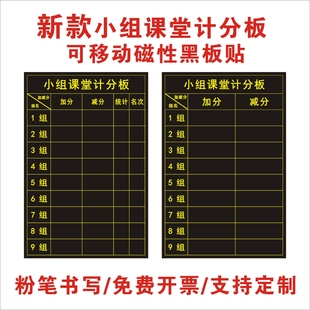 磁性黑板贴小组课堂记分板小组积分表班级评分表评比栏竞赛评分表