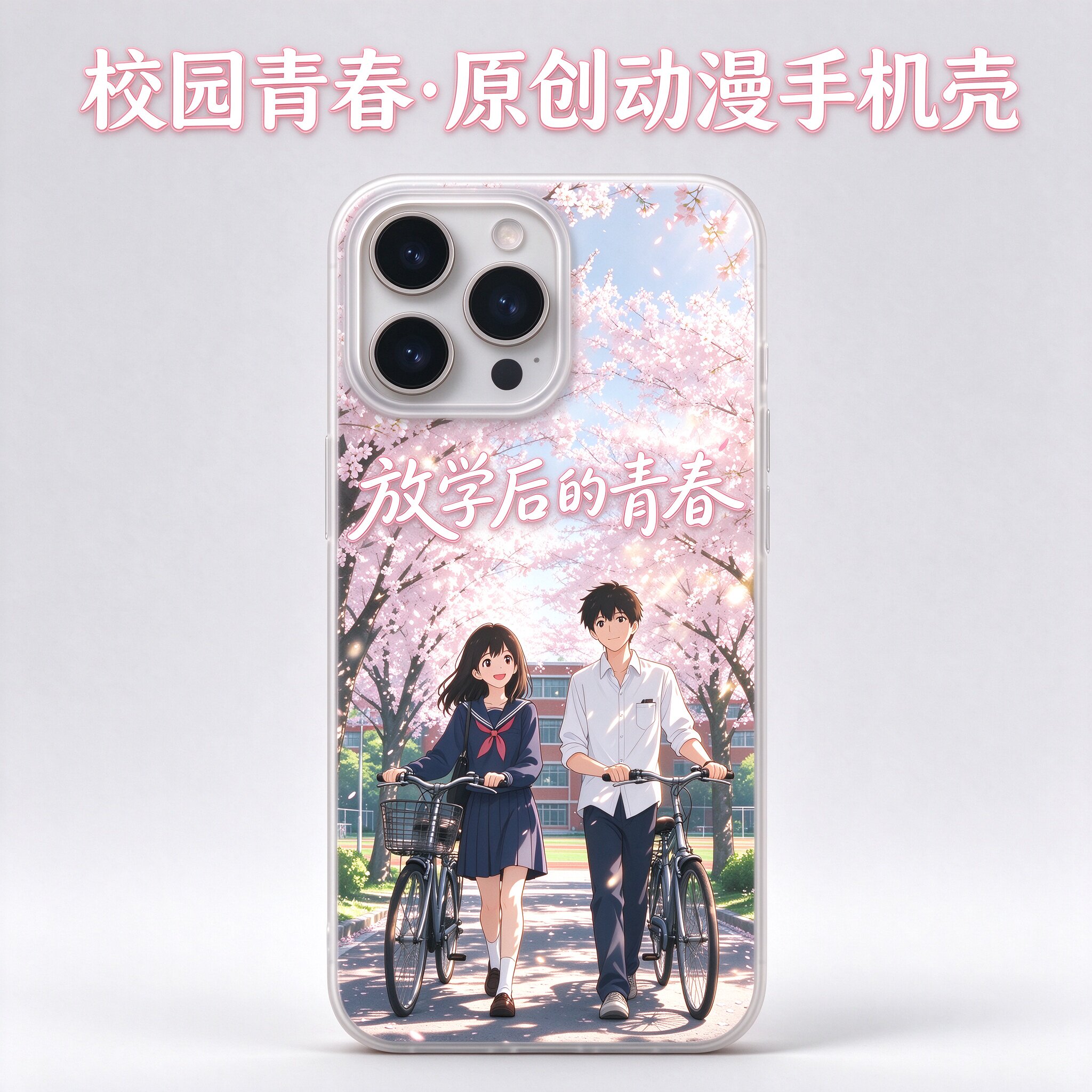 校园青春动漫透明软壳手机壳通用