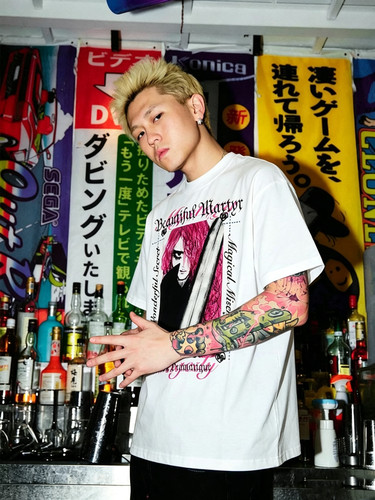 Bladee martyr tour T-shirt x draingang 圆领印花短袖T恤男女