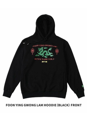 国潮联名RTVG  欢迎光临系列街头潮流国潮中式龙加绒套头纯棉卫衣