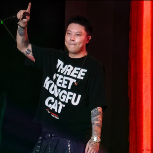 BLOCK 短袖 功夫胖同款 slogan印花嘻哈说唱美式 T恤 功夫猫