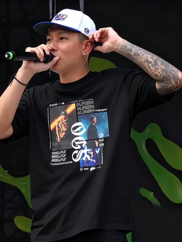 顽童MJ116 OGS台中演唱会纪念周边同款印花纯棉外穿短袖T恤