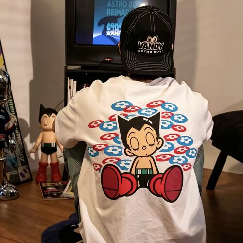 Vandy The Pink阿童木联名男女美式复古街头短袖T恤bbk街舞bboy潮