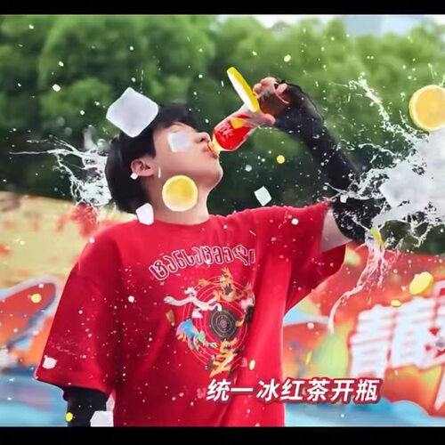 MWB capper古力娜扎明星同款2025卡通印花宽松红色棉短袖T恤男女