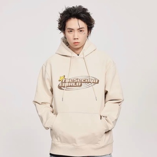 2727WORLD 法老潮流嘻哈沙漠之星发泡套头卫衣连帽长袖上衣字母