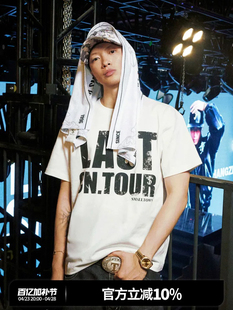 ASEN同款 STK 艾志恒半袖LAST CN.TOUR斑驳短袖T恤字体潮流TEE潮