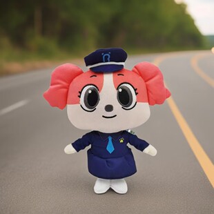 可爱拉布拉多警长狗狗小蝶毛绒玩偶儿童抱枕送男孩女孩生日礼物