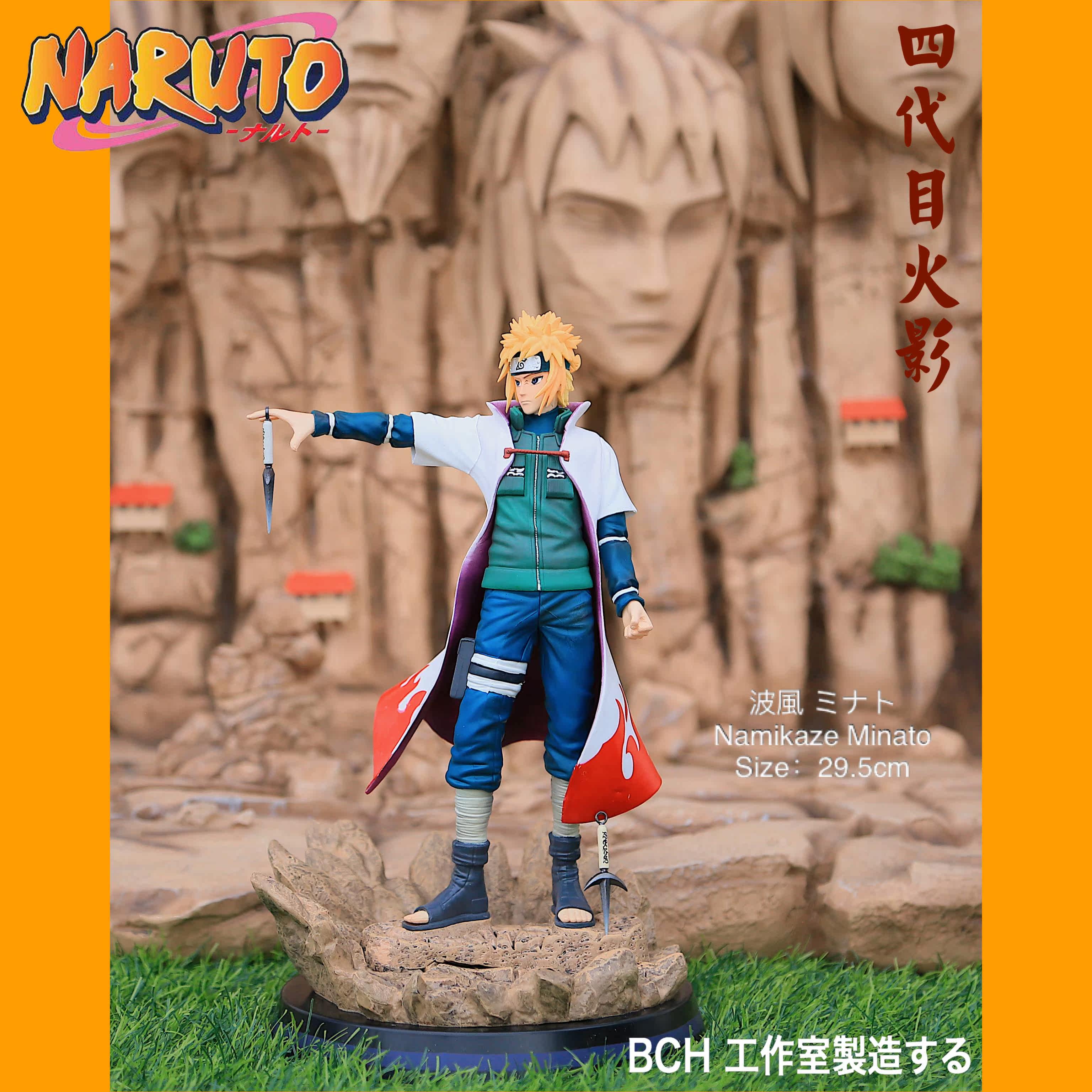 火影忍者四代目火影波风水门手办木业黄色闪光gk模型摆件生日礼