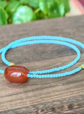 天然红玛瑙转运珠柿子红玛瑙