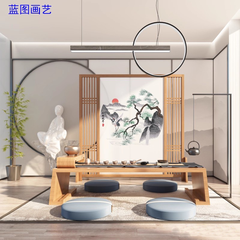 个性定制半透明纱布画单双面刺绣苏绣发夜光背景墙布装饰松鹤延年图片