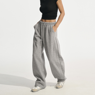 长裤 Decemarch秋冬厚款 毛呢保暖分割设计香蕉裤 弯刀裤 绒感休闲裤