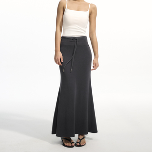 Decemarch春夏长款 性感辣妹半身裙长裙纯欲风 鱼尾裙弹力宽腰修身