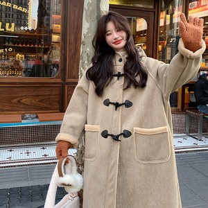 大货已出 数据好 皮毛一体连帽中长款外套B175-皮毛一体P195控278，女装毛呢外套，小麦子服饰