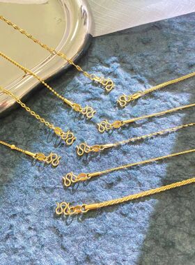 爆款时尚钛钢m字扣素链蛇骨链满天星链diy百搭链条感