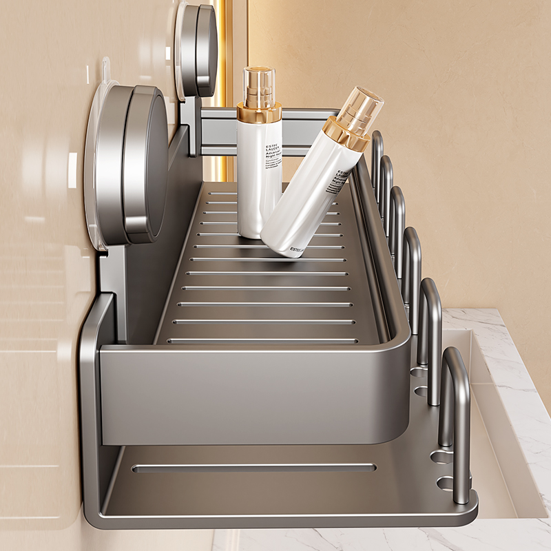 吸盘牙刷置物架免打孔卫生间漱口杯刷牙杯电动牙刷牙膏化妆收纳架