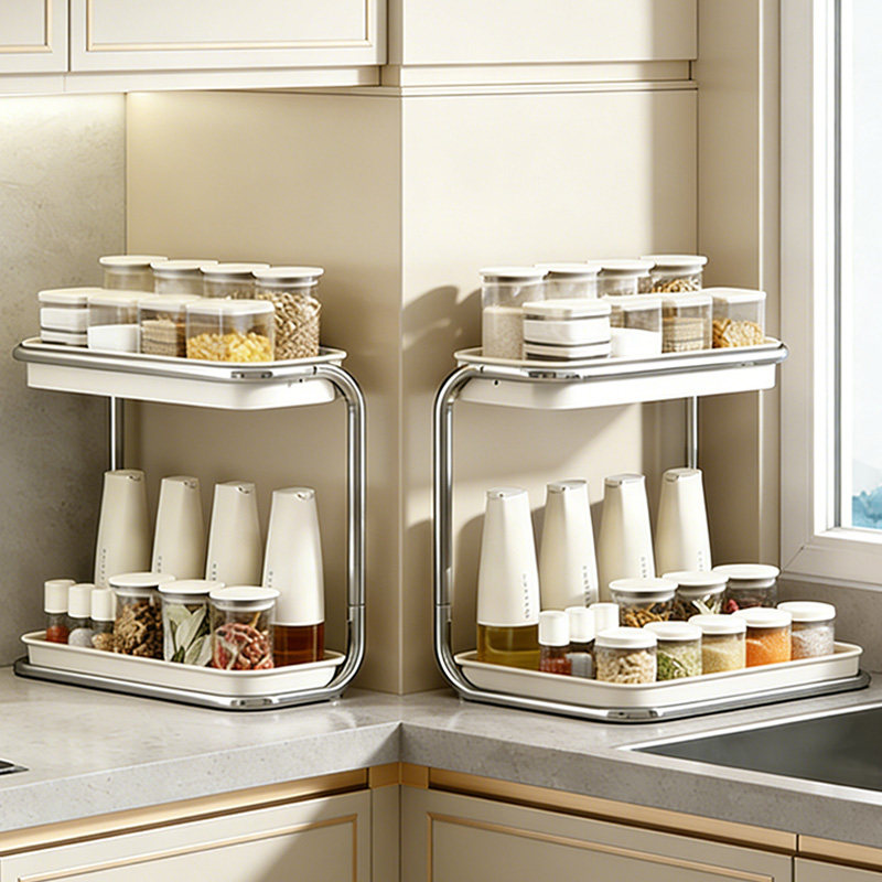 厨房多功能台面置物架油盐酱醋瓶调料架2026新款灶台多层收纳架子,厨房/烹饪用具,调料置物架,淘宝优惠券,粉丝福利购,淘宝优惠卷