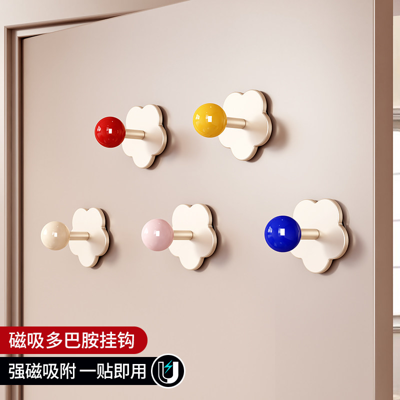磁吸多巴胺挂钩厨房冰箱侧挂锅铲勺子小工具收纳置物架子门后排钩图片