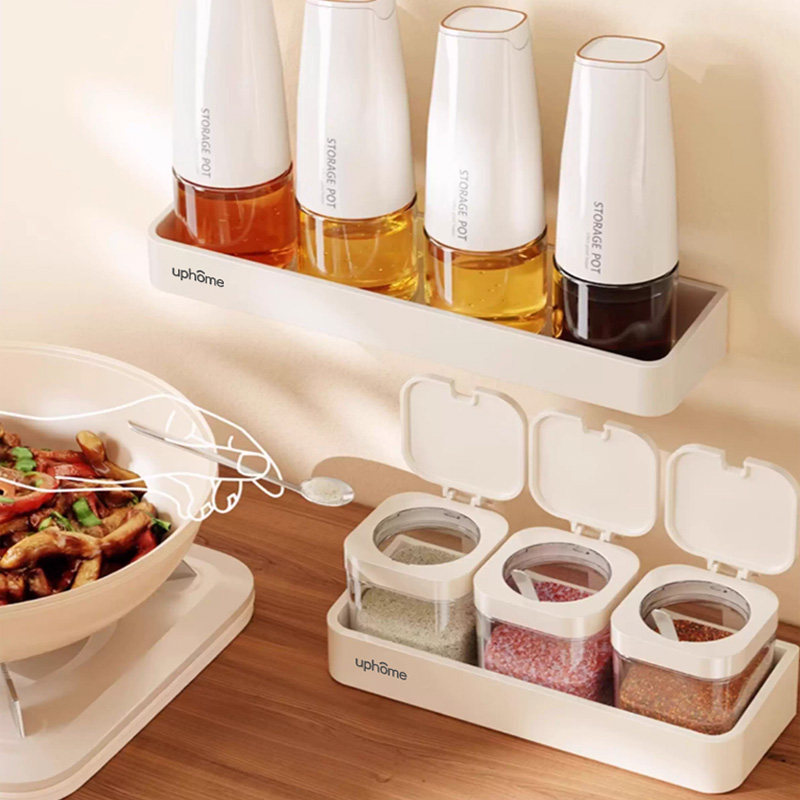 厨房免打孔置物架调料架壁挂家用油壶酱油醋罐调味料品罐组合套装,厨房/烹饪用具,油壶,淘宝优惠券,粉丝福利购,淘宝优惠卷