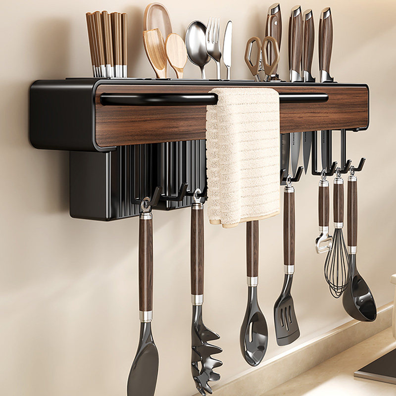 厨房刀架置物架免打孔多功能菜刀架墙上壁挂式刀具铲子勺子筷笼筒,厨房/烹饪用具,刀架,淘宝优惠券,粉丝福利购,淘宝优惠卷