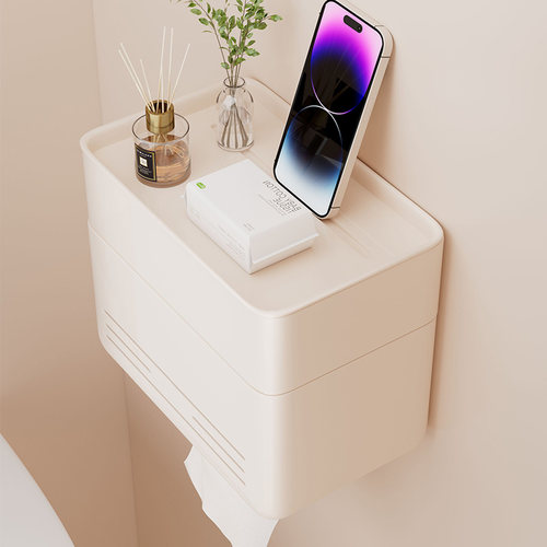 卫生间纸巾盒免打孔厕所抽纸壁挂式家用双层厕纸卷纸卫生纸置物架