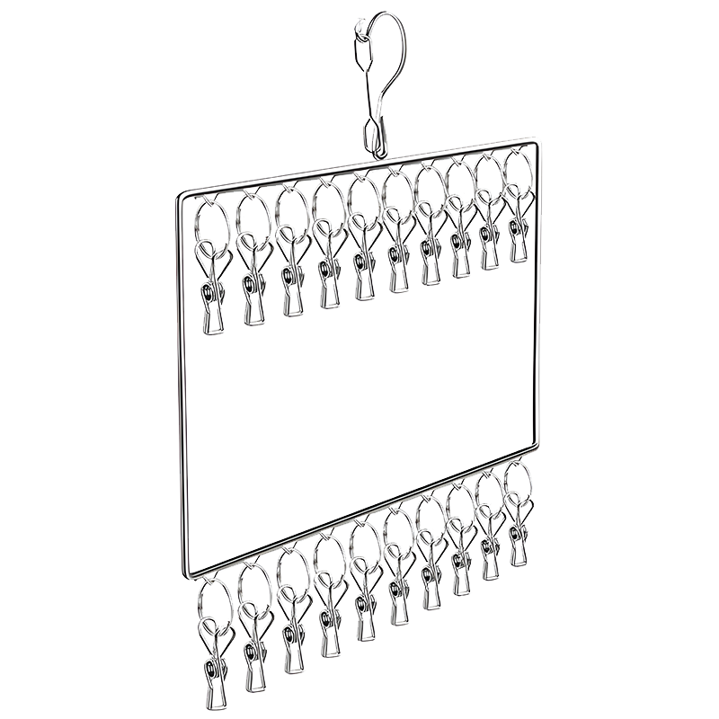 多夹子晾衣架子家用宿舍晒袜子防风挂内衣裤架多功能儿童收纳袜架