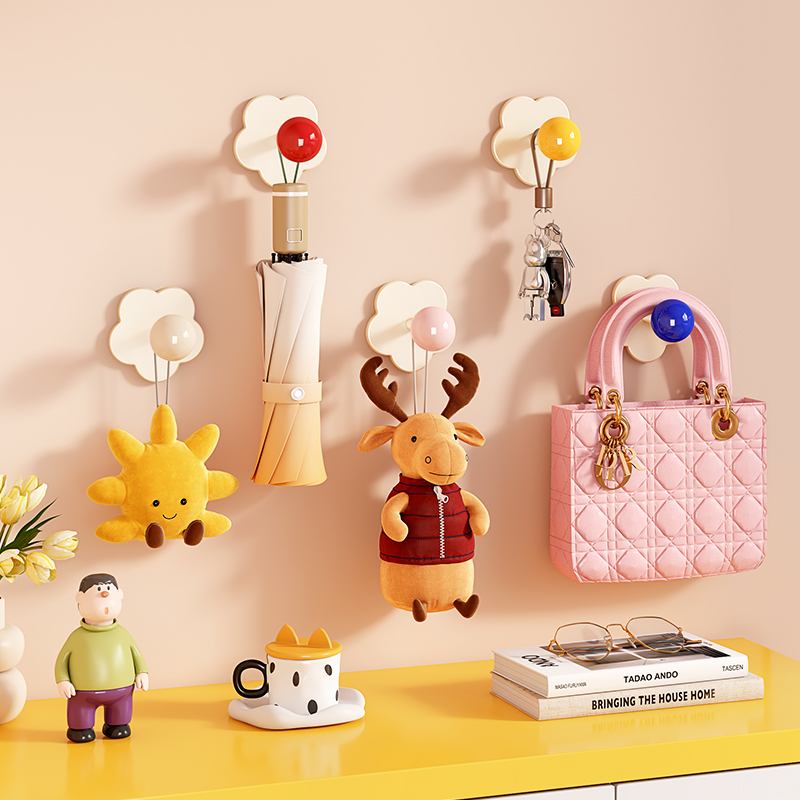 多巴胺挂钩浴室门后挂衣服包包钥匙卫生间挂毛巾无痕粘衣钩免打孔