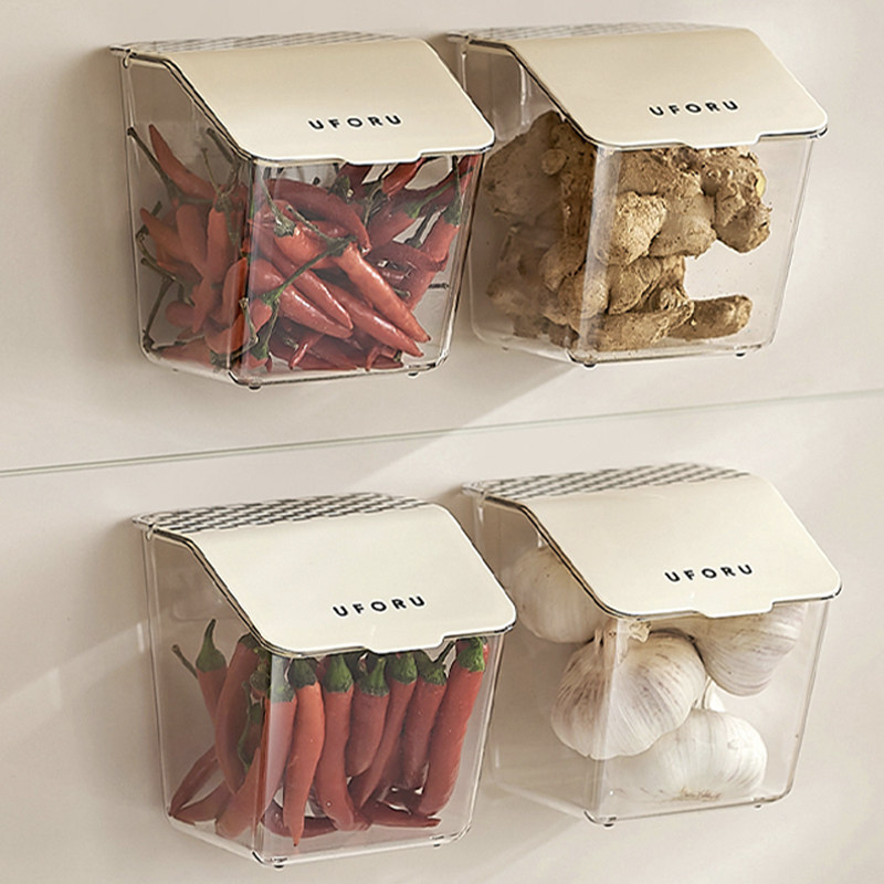 葱姜蒜收纳盒壁挂式调料收纳筐厨房多功能置物架生姜大蒜收纳神器,收纳整理,食物收纳盒,淘宝优惠券,粉丝福利购,淘宝优惠卷