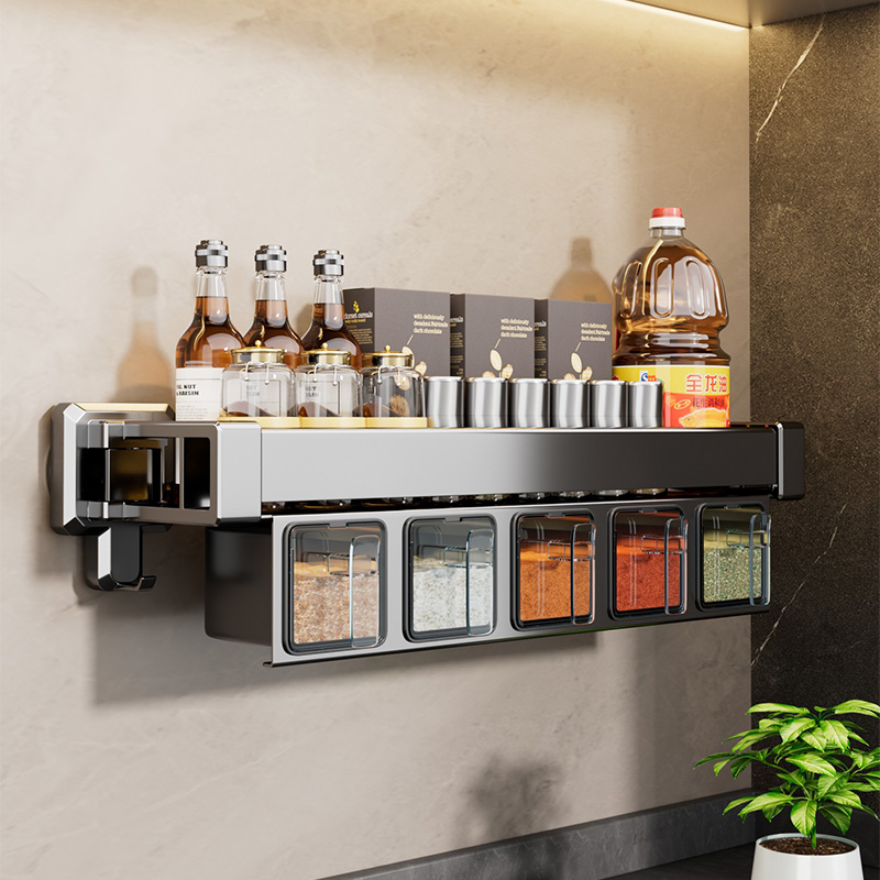 厨房不锈钢调料壁挂多功能套装