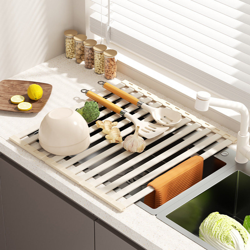 厨房沥水架可折叠水槽沥水篮