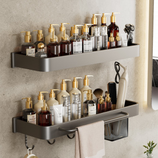 卫生间置物架免打孔墙上洗手间浴室洗漱台放沐浴露化妆用品收纳架