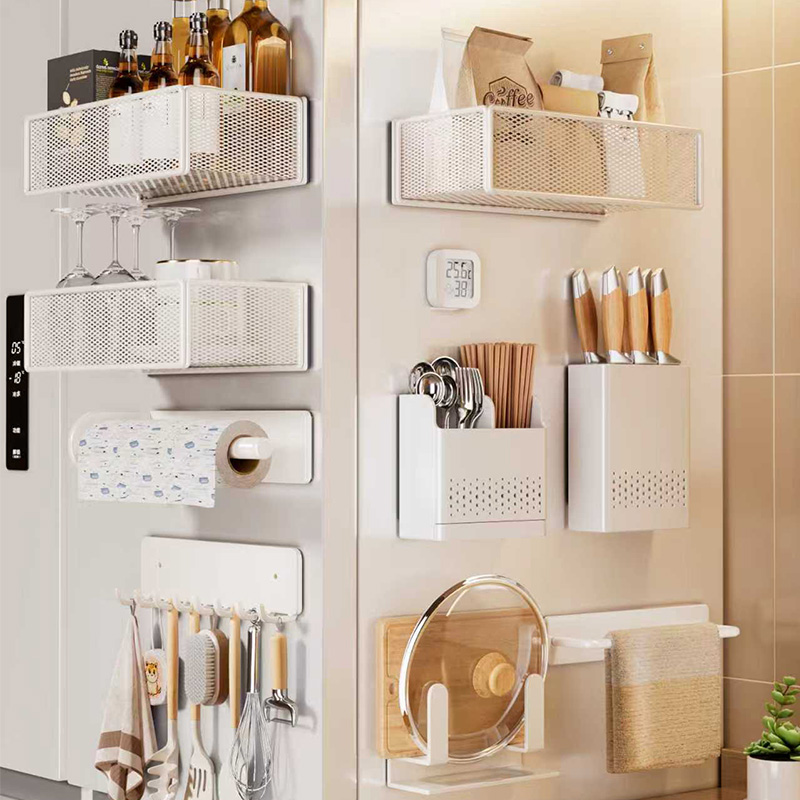 厨房磁吸冰箱置物架侧收纳