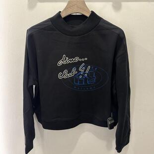 香港专柜代购agnes b.sport拼色字母logo百搭长袖卫衣 24秋冬女装