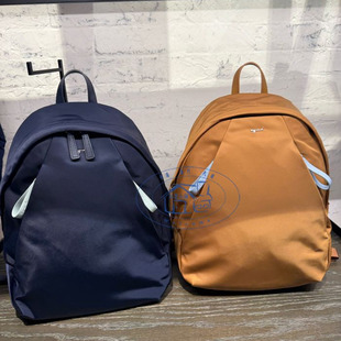 香港专柜代购agnes b.防水尼龙经典拼色双肩背包书包 25春夏女款