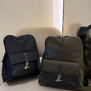 香港专柜代购agnes b.b字搭扣尼龙男女款双肩背包书包 24秋冬新款