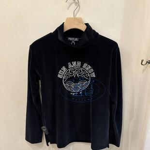 香港专柜代购agnes b.logo印花气质百搭长袖毛绒卫衣 24秋冬女装