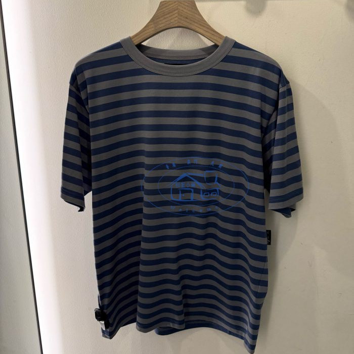 香港专柜代购agnes b 棉质條纹百搭经典圆领短袖T恤 25春夏男装