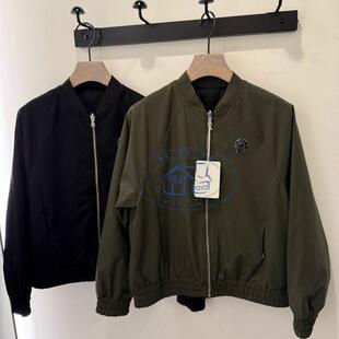 香港专柜代购agnes b.sport恐龙logo长袖拉链百搭外套 24秋冬女装