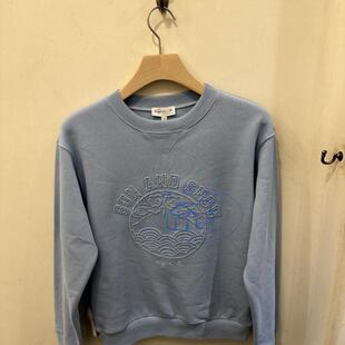 香港专柜代购agnes b.艺术气息字母压纹logo长袖卫衣 24秋冬女装