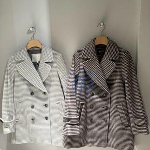 香港专柜代购to b.by agnes b.千鳥格雙排鈕釦长袖外套 24秋冬女