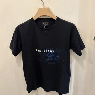 香港专柜代购agnes b.日文logo短袖圆领男女适用棉T恤 24秋冬新款