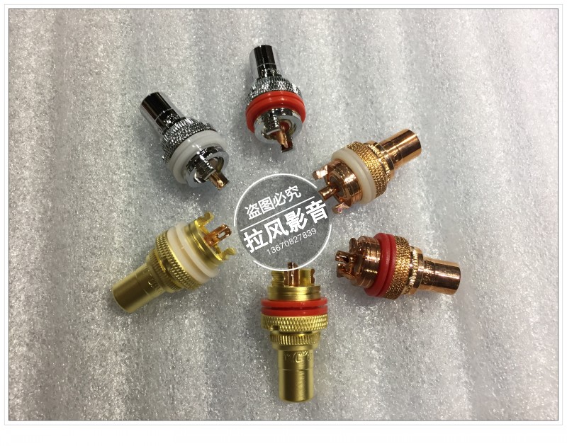 美国CMC 805镀佬沙金紫铜发烧级音响CD功放RCA信号母插座莲花母座