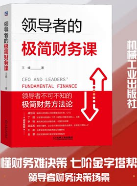 的极简财务课王峰 著机械工业出版社财务管理CX