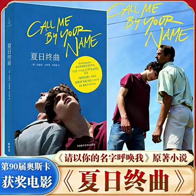 夏日终曲 第90届奥斯卡获奖电影原著小说请以你的名字呼唤我Call me by your name 爱情故事外国小说畅销书籍安德烈艾席蒙X