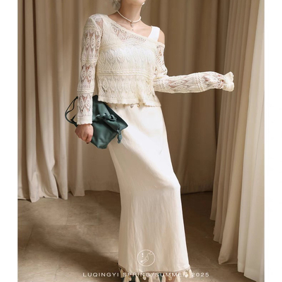 夏季镂空钩花防晒外搭休闲上衣