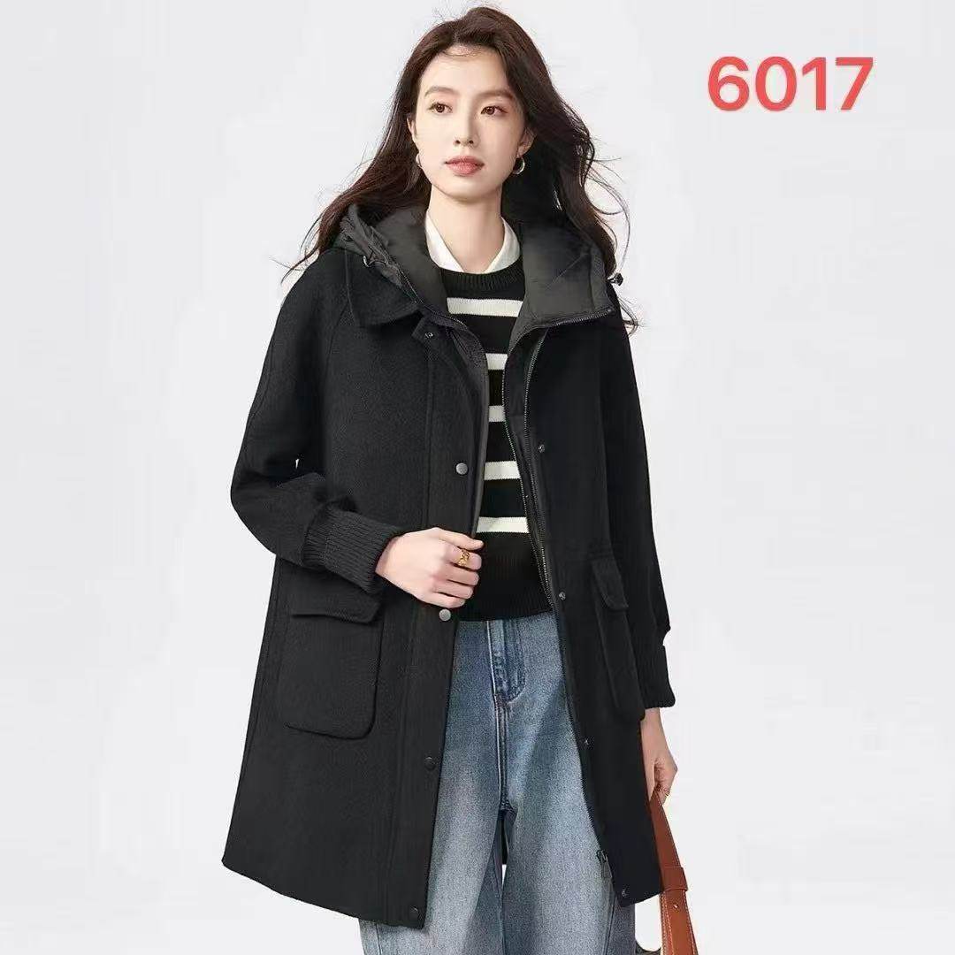 汉派女装专柜2025冬季翻领双毛呢外套