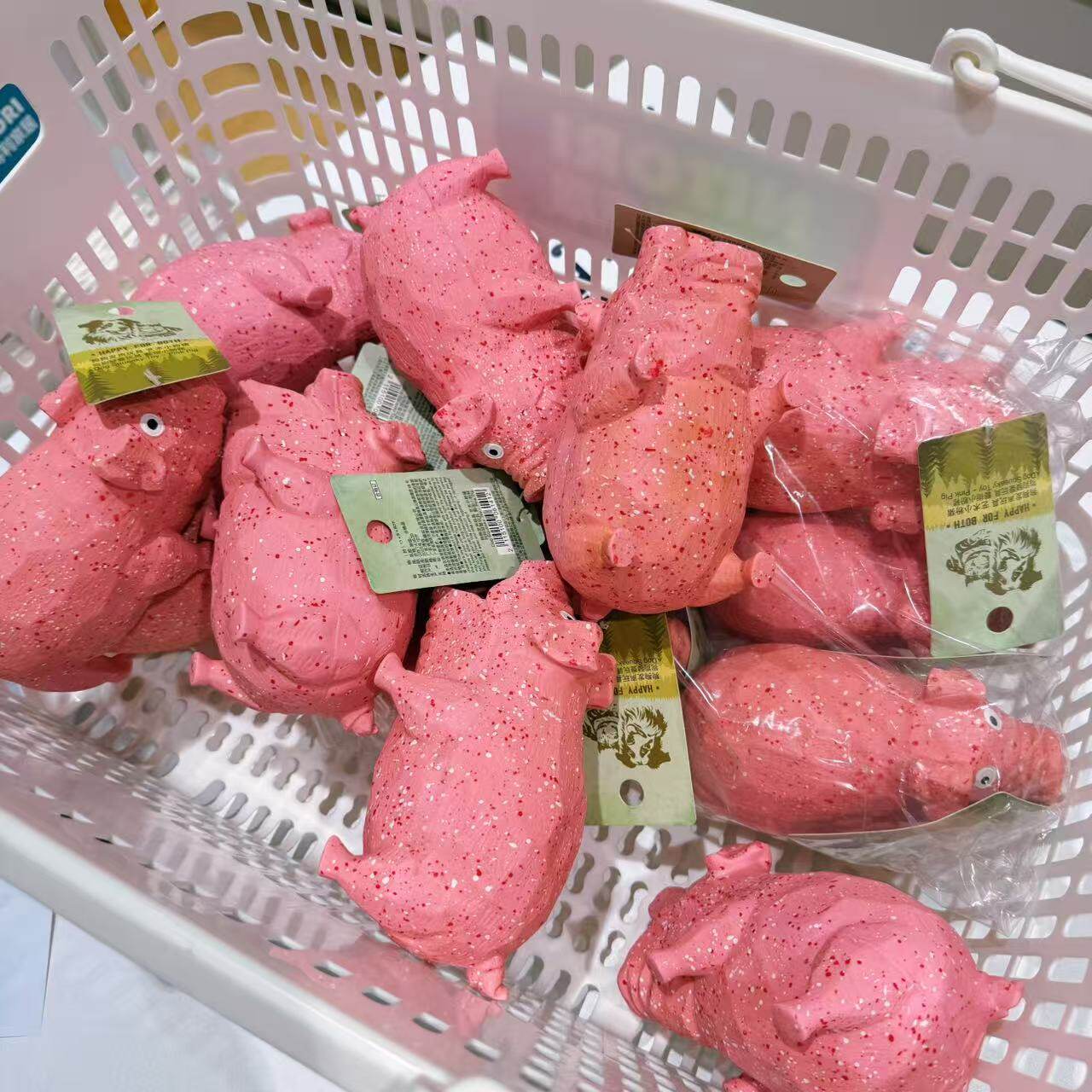 NITORI宜得利 宠物狗狗发声玩具 艺术小粉猪好多会叫的猪狗狗爱玩