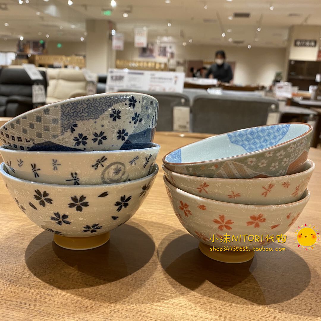 NITORI饭碗樱花陶瓷家用餐具图片