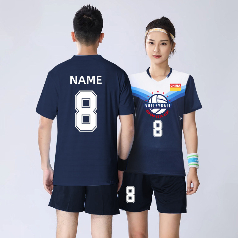 男女专业排球服印字印号图片